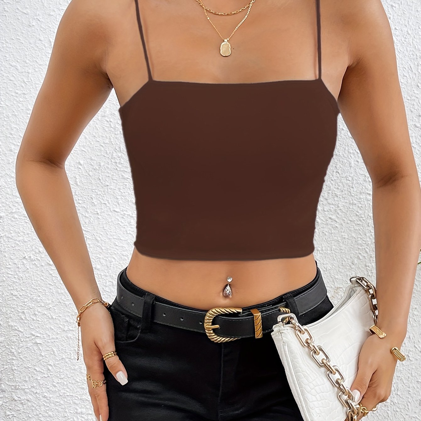 Esmee | Crop Top met Dunne Bandjes