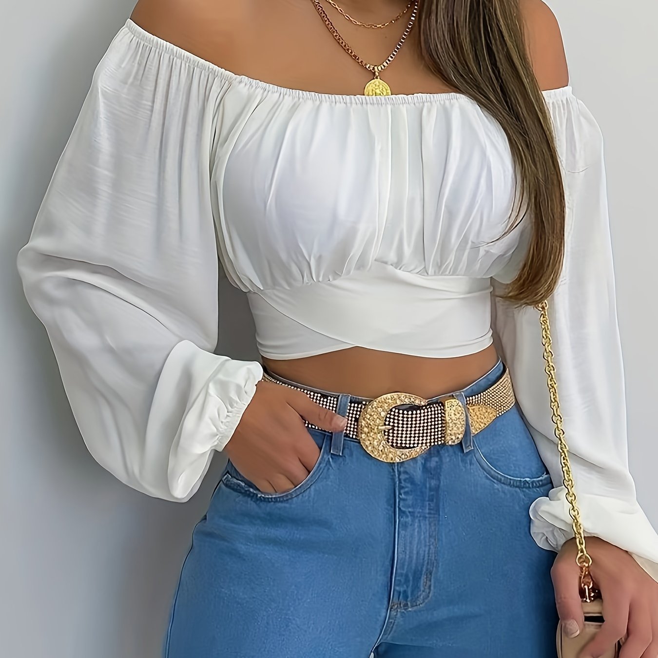 Liz | Off Shoulder Crop Top