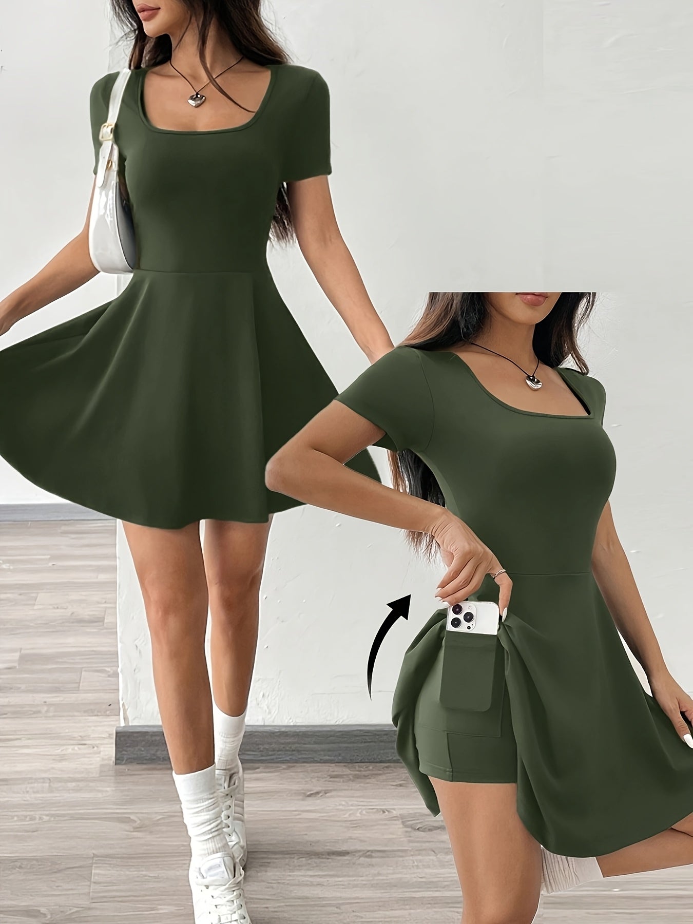 Mila | Jurk met Telefoonzak