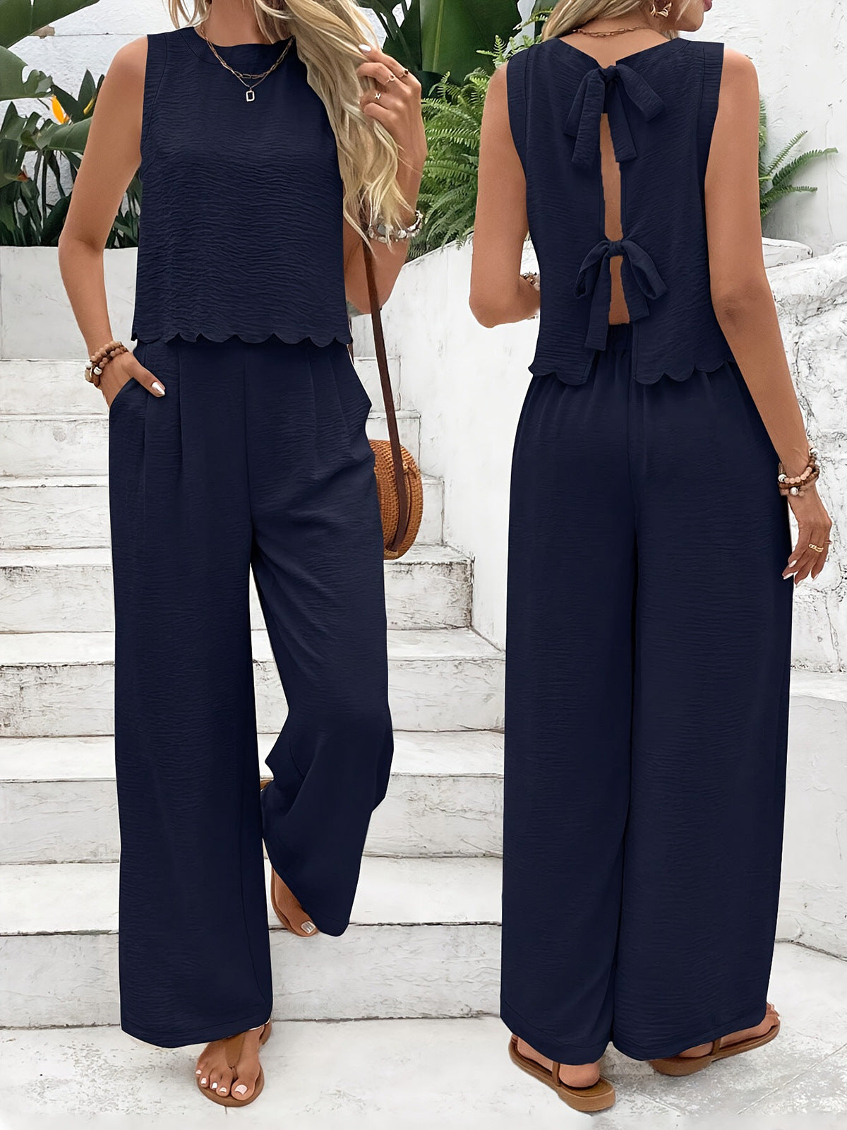 Anne | Linnen top + Gratis Linnen Broek