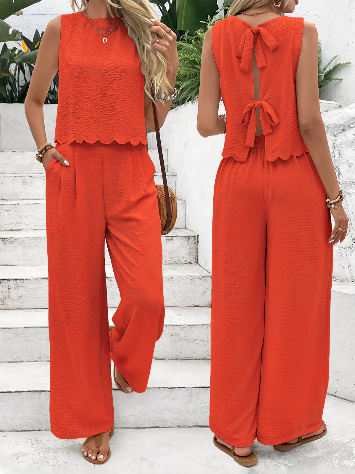 Anne | Linnen top + Gratis Linnen Broek