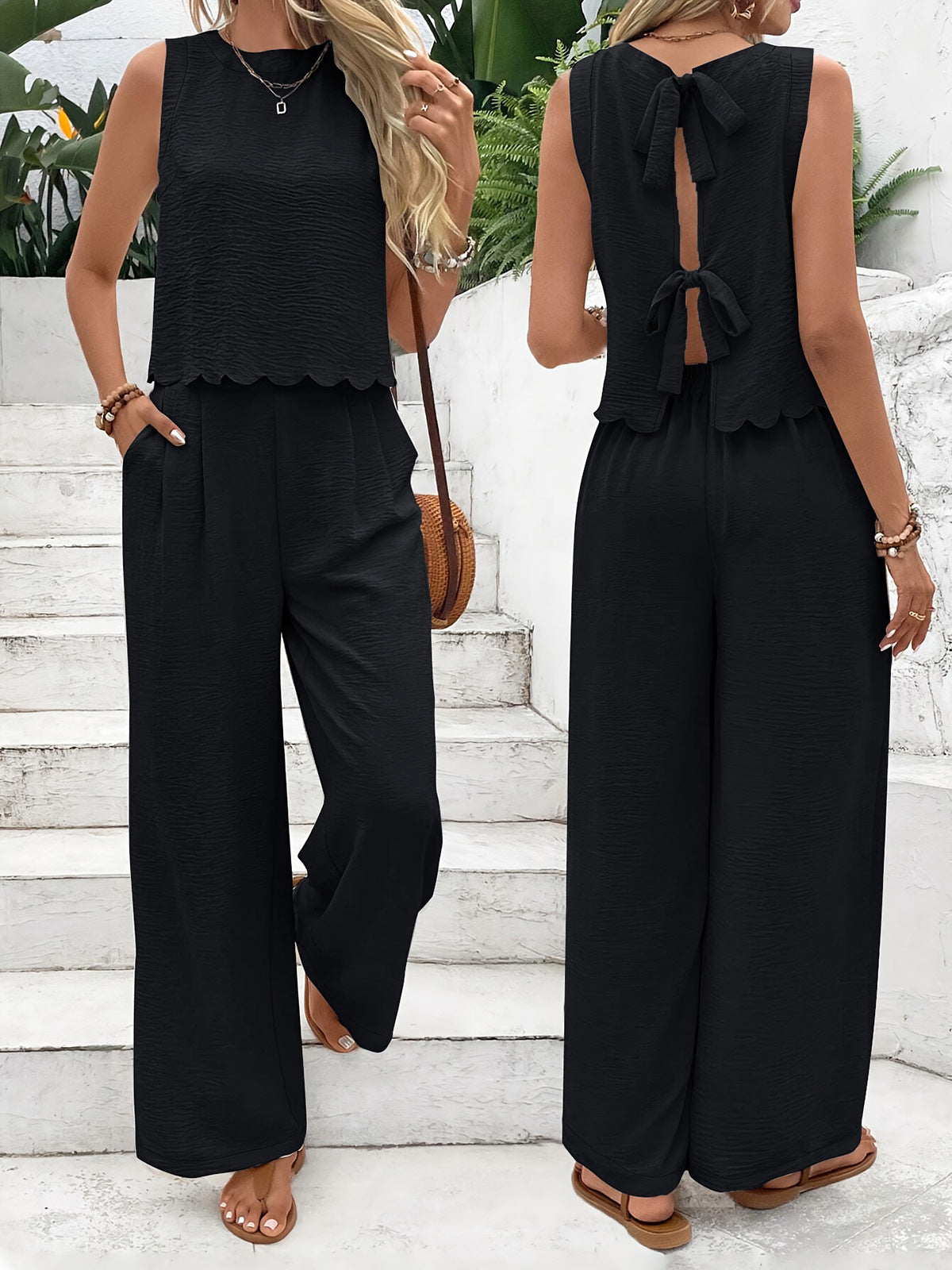 Anne | Linnen top + Gratis Linnen Broek