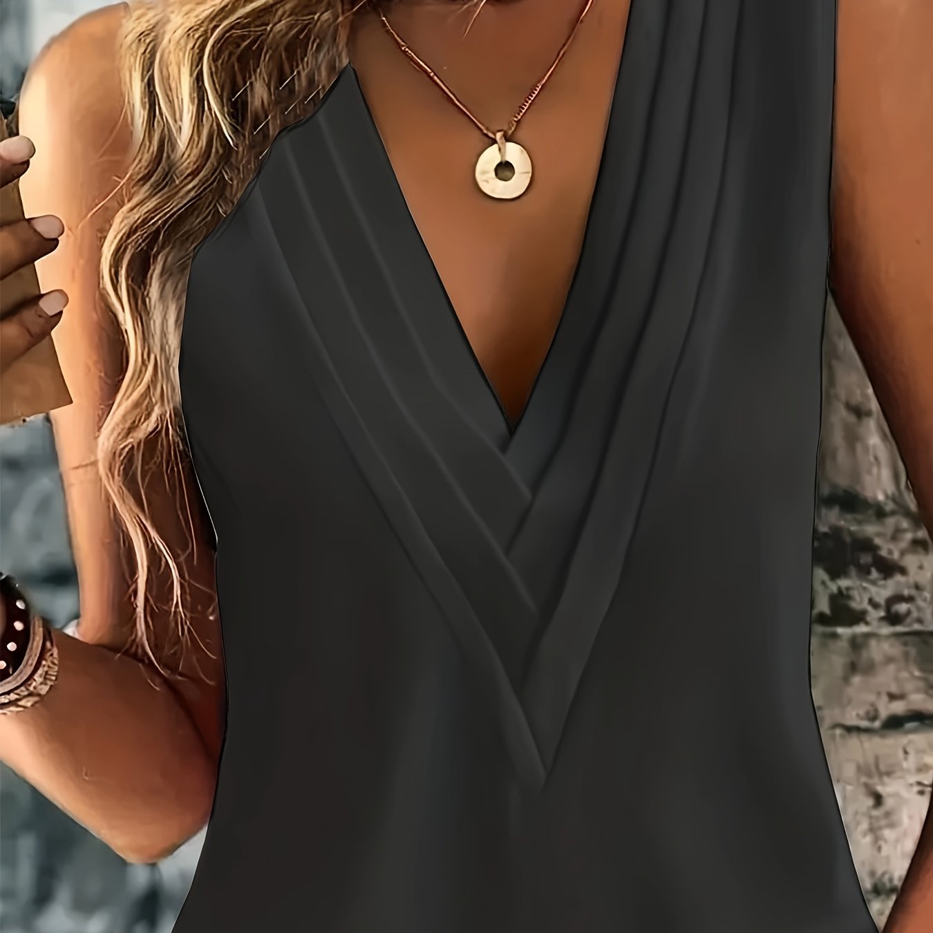 Valerie | Mouwloze V-Hals Top