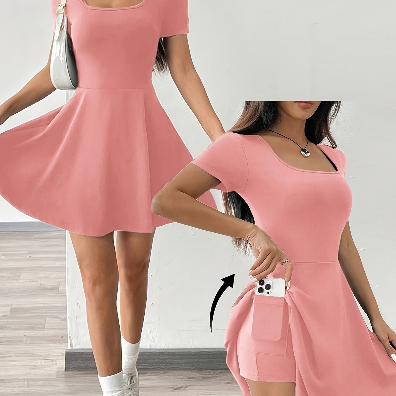 Mila | Jurk met Telefoonzak